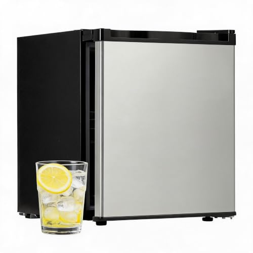 Koioplie Leiser Mini-Kühlschrank 45L mit 6,3L Gefrierfach | 0.5h Schnellgefrieren, 7-stufig einstellbar (bis zu -22°C), 40 dB, herausnehmbare Glasablagen, energieeffizient