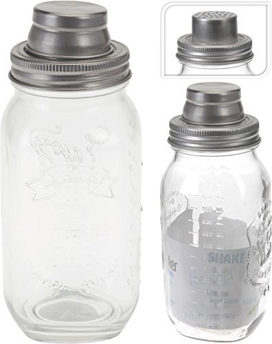 700ml Recipe Cocktail Shaker Glass Bottle with Recipe Bar Set Gift Set