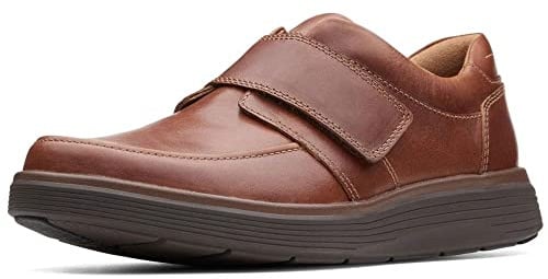 Clarks Un Abode Strap Mens Dark Tan Lea, 8.5