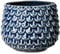 Bloomingville Vaso Pinecone - per Fiori da Interno e Piante da Interno, Piante grasse, Cactus, Orchidee S (9,5 cm ø), Color Petrolio, Ceramica Gres