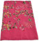Schal Damen Frische Dreidimensionale Bestickte Zweig Blume Bestickte Baumwolle Schal Damen Baumwolle Leinen Kopftuch-10 Rose Red_200Cm