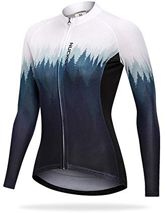NUCKILY Cycling Jersey Women Mountain Bike Jersey Shirts Long Sleeve Road Bicycle Clothing MTB Tops Summer Clothing