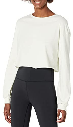 Bella Canvas Women's Sueded Crop Long Sleeve Shirt T, Citron, Medium