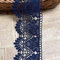 9 CM Breite Europa Krone muster Inelastische Stickerei Spitzenbesatz, Vorhang Tischdecke Slipcover Braut Selbermachen-Kleidung/Zubehör (1,8 Meter in einem Paket) (Marineblau)
