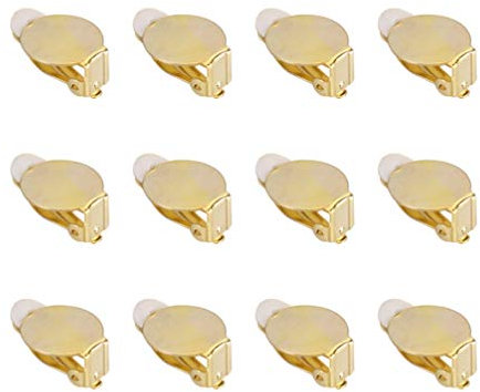 Milisten Ohrclips Zum Basteln Ohrring Clip 20 Stücke Ohrstecker Basteln Set Ohrklemme Ohne Ohrloch für Damen Mädchen Schmuck DIY Ohrringherstellung