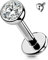 OUFER Body Piercing Lippenpiercing 16G 6 mm/8 mm/10 mm/12 mm Helix-Ohrringe Innengewinde Tragus-Ohrring Schmuck Güteklasse 23 Titan Helix Lippe Labret-Piercing
