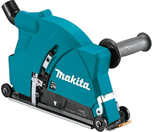 Makita 198379-2 Dust Collecting Plunge Guard with Foot and Rollers, Teal, 230 mm