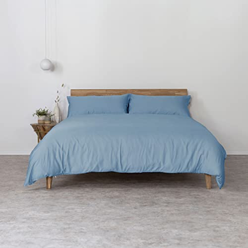 AGA.PIE Bambus Lyocell Bettwäsche-Set 200x200 + 2X 80x40 cm - Blau, 100% Bio Oeko-Tex 100, für Allergiker, Antibakteriell, Ganzjahres-Bettwäsche, Atmungsaktiv, Geruchshemmend, Besonders sanft