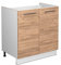 Vicco Spülenunterschrank Fame-Line, Goldkraft Eiche/Weiß, 80 cm ohne Arbeitsplatte