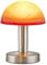Trio Leuchten LED Tischleuchte Fynn II 599110118, Metall Nickel matt, Glas alabasterfarbig orange/rot, inkl. 1x E14 4.9 Watt LED, Touch-Me-Funktion (4-fach schaltbar, 3 Helligkeitsstufen), Höhe 21cm