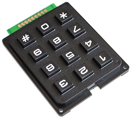 SagaSave Clavier à membrane externe 3 x 4, clavier professionnel matrice avec 12 touches boutons poussoirs pour MCU