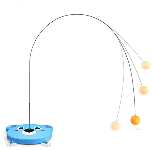 Table Tennis Trainer Set, Table Tennis Training Shaft with Elastic Soft Shaft, for Self-Training/Leisure/Decompression, (A)
