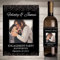 Autocollants de vin d'impression personnalisés avec photo, décor de fête de fiançailles de mariage,etiquette bouteille personnalisable,20 pièces (12,9 x 12.7cm)
