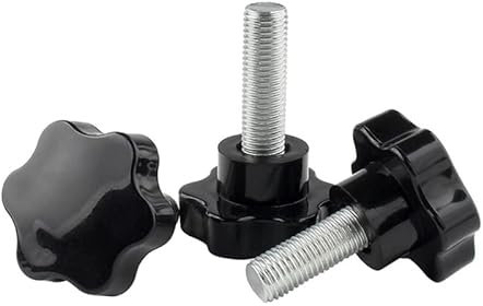 MOOPW Star Schrauben Rändelschrauben Kopf Durchmesser 38mm Knopf Handhaben Spannen Plastik Griff Thread Maschine Klemmgriff M10 x 70mm 4 Pcs