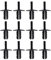 YINETTECH 30 Stück Stoßstangen Clips Ersatz 51111944537 Kompatibel mit BMW E36 E46 E34 E39 E32 E38 X3 X5 Stoßstangenabdeckung Innenverkleidungs Clips Schwarz