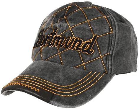 Alsino Dortmund Snapback Basecap Baseball Mütze Käppi Cap Cappy Schirmmütze - Flacher Schirm, Motiv wählen:Dortmund-Never Walk Alone
