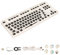 KOSDFOGE 87 Keys RGB Modular Mechanical Keyboard, TKL Wired Gaming Diy Kit W/Hot Swap Switch Sockets ABS Aluminum Alloy Modular Mechanical Keyboard for DIY(White)