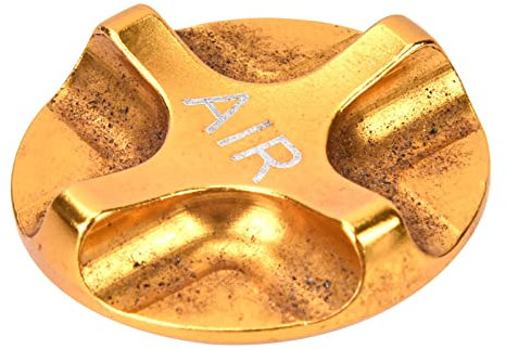 Front Fork Valve Cover, Air Valve Cap For Mtb Fork, Aluminium Alloy Bicycle Suspension Fork Front Fork Airtight Valve Cover Bike Axxessory (Yellow)