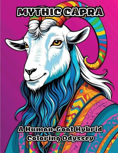 Mythic Capra: A Human-Goat Hybrid Coloring Odyssey