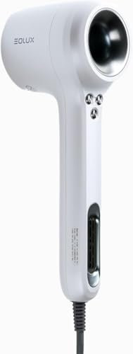 EOLUX | Secador de Pelo Profesional Iónico EX02 | Ergonómico, Sostenible y Silencioso | Protege el Cabello | Control de Temperatura | Motor Compacto | Boquillas Magnéticas | Pearl | 1500W