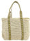 MODELISA - Bolso Shopper Hombro Grande Rafia Paja Playa Mujer (Beige)