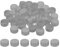 PATIKIL 1.2inch Plastic Bottle Caps for Crafts, 50Pcs Reusable Protection Bottle Screw Lids for Empty Container DIY Scrapbook Decorations, Grey