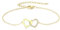 GW Armband Damen mit Herz Anhänger Zirkonia Silberarmband Damen Schmuck Geschenke für Frauen Mama Beste Freundin (Gold)