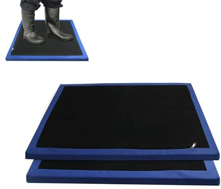 Alfombrilla desinfectante para pies, 2PCS alfombrilla de esponja para entrada, alfombrilla desinfectante para puerta delantera,alfombra de entrada, felpudo para hospital,laboratorio,cría(Size:Grande)