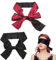 EORPAVU Maschere per occhi,Maschera per dormire in raso, cinturini per maschera per gli occhi, maschera per gli occhi sexy, maschera per gli occhi per dormire (2 pezzi, nero + rosa nera)