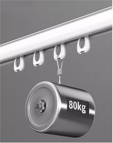 IUokLU Vorhangschienen und Beschläge zur Wand-/Deckenmontage für schwere Vorhänge, 3 4 5 8 10 12 13 14 15 16 18 Fuß langes Vorhangschienensystem aus Metall für Erkerfenster/Wohnzimmer/Innen/Außen