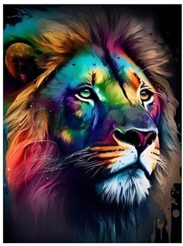 Daisen Art Diamond Painting Löwe - Diamant Painting Bilder, Diamond Painting Erwachsene Set Tiere für Geschenk und Zuhause Wanddekoration 30x40cm