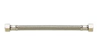 PB TUB Flexible Tressé Inox Série PLUS - Sanitaire - Ø8mm - Femelle/Femelle égale 12x17-15x21 - L500mm - Raccord et tube