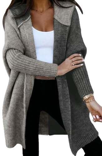 Astylish Women Fashion Knit Cardigan Hoodie Fall Outfits Sleet S