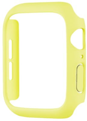 MINUUISCT Compatibile per Custodia Apple Watch Series 10 46MM,Custodia Paraurti Rigida Ultrasottile per PC Cornice Protettiva per Bordo All-Around [SENZA Protezione Schermo] per iWatch, Giallo