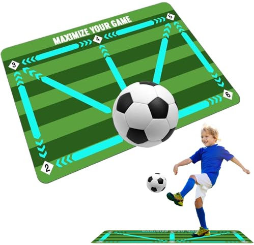 DHINCHANSAIB Tapis Foot, Tapis Foot Entrainement, 60X90cm Tapis D'entraînement Football Antidérapant,Vert Tapis De Football,Accessoires Football Dribble,Cadeau Pour Les Amateurs Et Enfant De Football