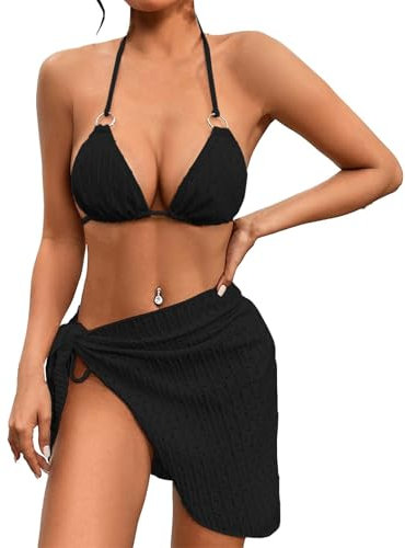 Generico Bikini Donna Mare Push Up Tankini Bikini Sexy a Vita Bassa Tanga Due Pezzi Bikini Imbottito Curvy Costumi da Bagno Donna Spiaggia Estate Beachwear