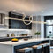 EMBRING Goldene Led Pendelleuchte Esstisch Lampen Hängend Luxuriöse Moderne Pendelleuchte, Höhenverstellbare Esszimmerleuchte über dem Tisch Linear Hängend Leuchte für Arbeitzimmer Büro Küche Lampe