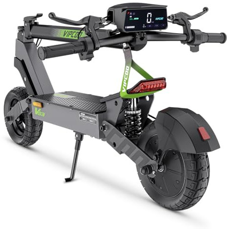 VS3 Off-Road Electric Scooter for Adults, 10 inch Pneumatic Tires Escooter, 15.6Ah Battery Folding Scooters, 40-60 km Range, 150 kg Load HD Touch Display Dual Absorption & Motors All Terrain e Scooter