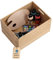 Holzkiste Bambus Ordnungsboxen Holz Kiste Aufbewahrungsbox robuste Organizer Holzkisten stapelbar verschiedene Größen & HLKauf-Block (Bambusbox-40x30x21 & HLKauf-Block)