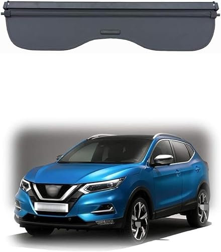 RESKIU Auto Einziehbarer Laderaumabdeckung Kofferraum für Nissan Qashqai J11 2015-2020, Auto Ausziehbar Kofferraum Schutz Abdeckung Rollo Schutzvorhang