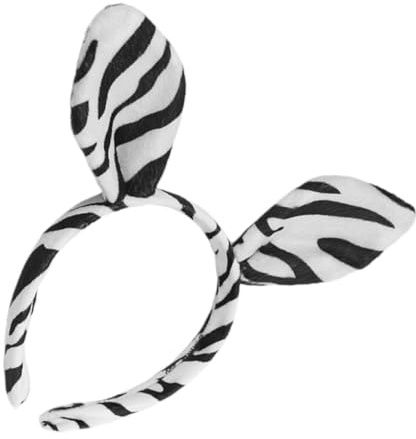 Zebraohren Fasching Damen Ohrstirnband aus Plüsch und Kunststoff