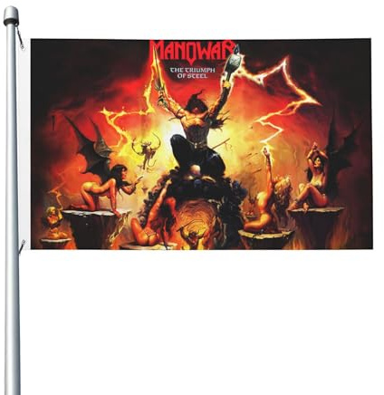 3x5 Fuß Metal Band Music Flagge doppelseitige Flagge farbecht langlebig schnell trocknend ideal für Haus Garten Feier und Balkon Dekoration