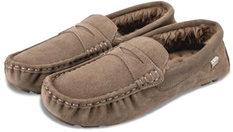 Isotoner® Mens Suede Moccasin With Water Repellency