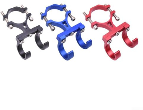 Aluminum Alloy Double Hook For Scooter Handlebars 18-35mm, Bicycle Accessory Bracket For Carrying Bags And Groceries, Easy Install Hanging Solution For E-scooters(red)