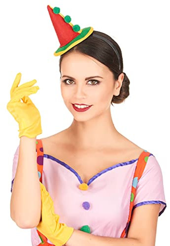 DEGUISE TOI VEGAOO - Clown Haarreif mit Minihut für Erwachsene - Haarreif mit Minihut - Einheitsgröße - Bunt - Accessoires - - Carnaval