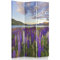 Feeby Paravent Landschaft Wiese Blume Lila Meer Berge Wasser 3 Teilig 110x180 cm Modern Design Einseitig Raumteiler Wandschirme Trennwand Raumtrenner Sichtschutz Spanische Wand Auf Leinwand Bedruckt