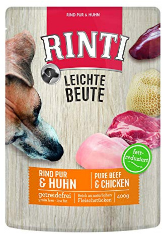 Rinti Leichte Beute Rind Pur + Huhn 400g - Sie erhalten 10 Packung/en; Packungsinhalt 400 g