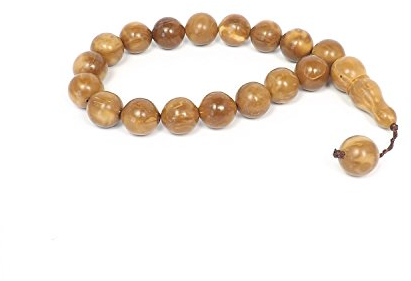 Gebetskette 'Kuka' Tesbih Tasbih Tespih Misbaha Subha 33 Perlen - Braun Holz