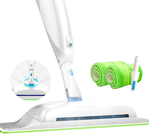 QMMD Spray Bodenwischer mit 3 in 1, 360 Grad drehbarem Spray mopp - Mikrofaser- und Pad-Sprühmopp für Bodenbeläge