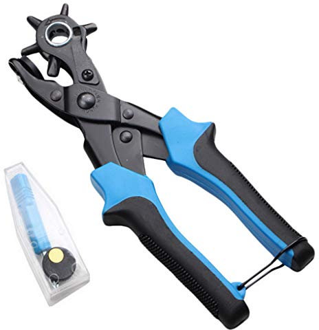 Leder Locher, Revolverlochzange Leder-locherwerkzeug 6 RUND Größen Lochzange-Pfeifenzange Hochstrapazierfähiges Multi Sized Puncher für Gürtel, Kunsthandwerk, Karte, Gummi